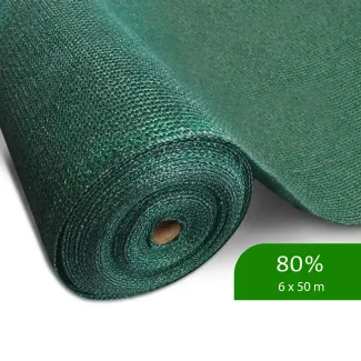 توری سایبان سبز 80 درصد عرض 6 متر
